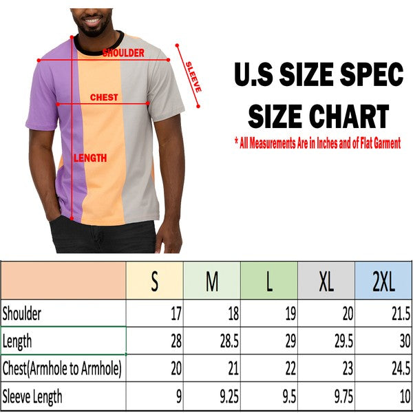 Men's Navy Color Block T Shirt