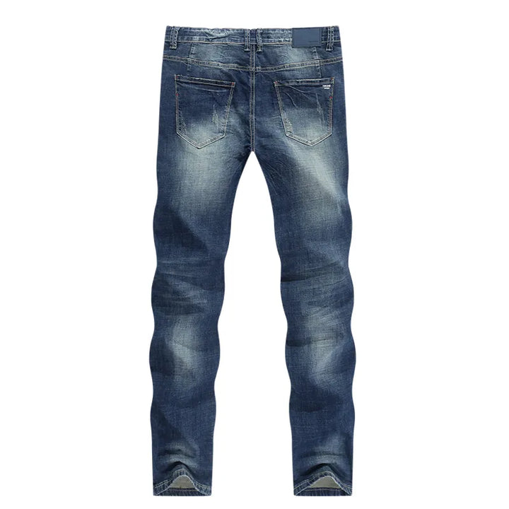 Dark Blue Jeans Stretch Slim Straight Regular Fit